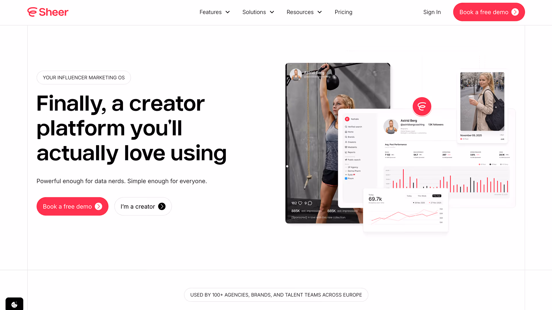 Sheer Homepage Hero Section