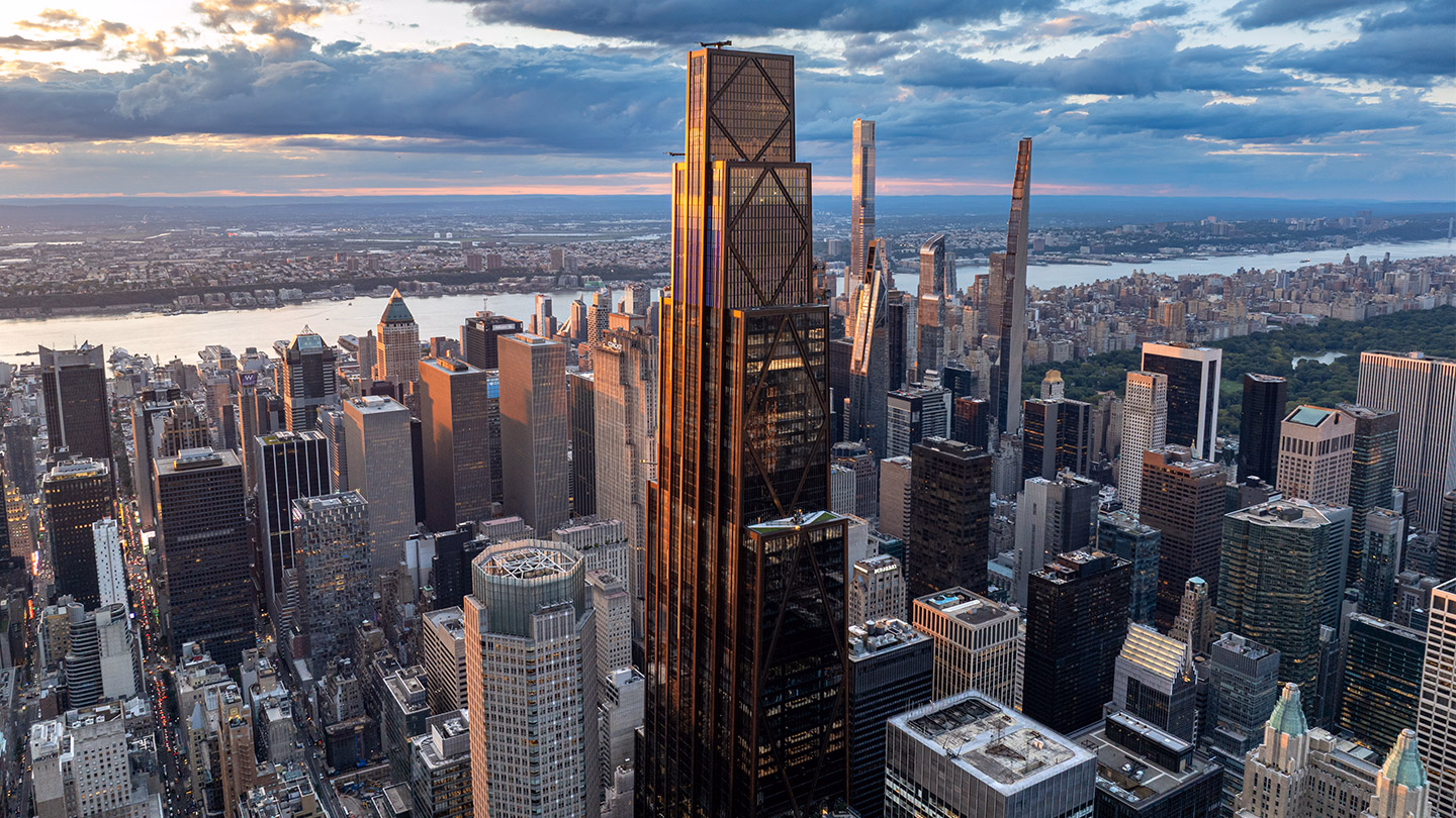 J.P. Morgan hero backdrop - Midtown Manhattan, New York City
