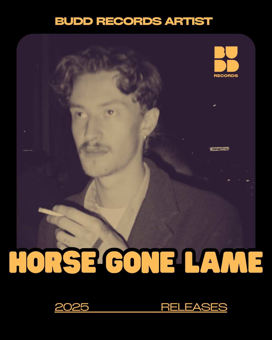 Announcement Recording Artist Horse Gone Lame, Picture: Dylan Levick Parkin, Design: Ida Löhn