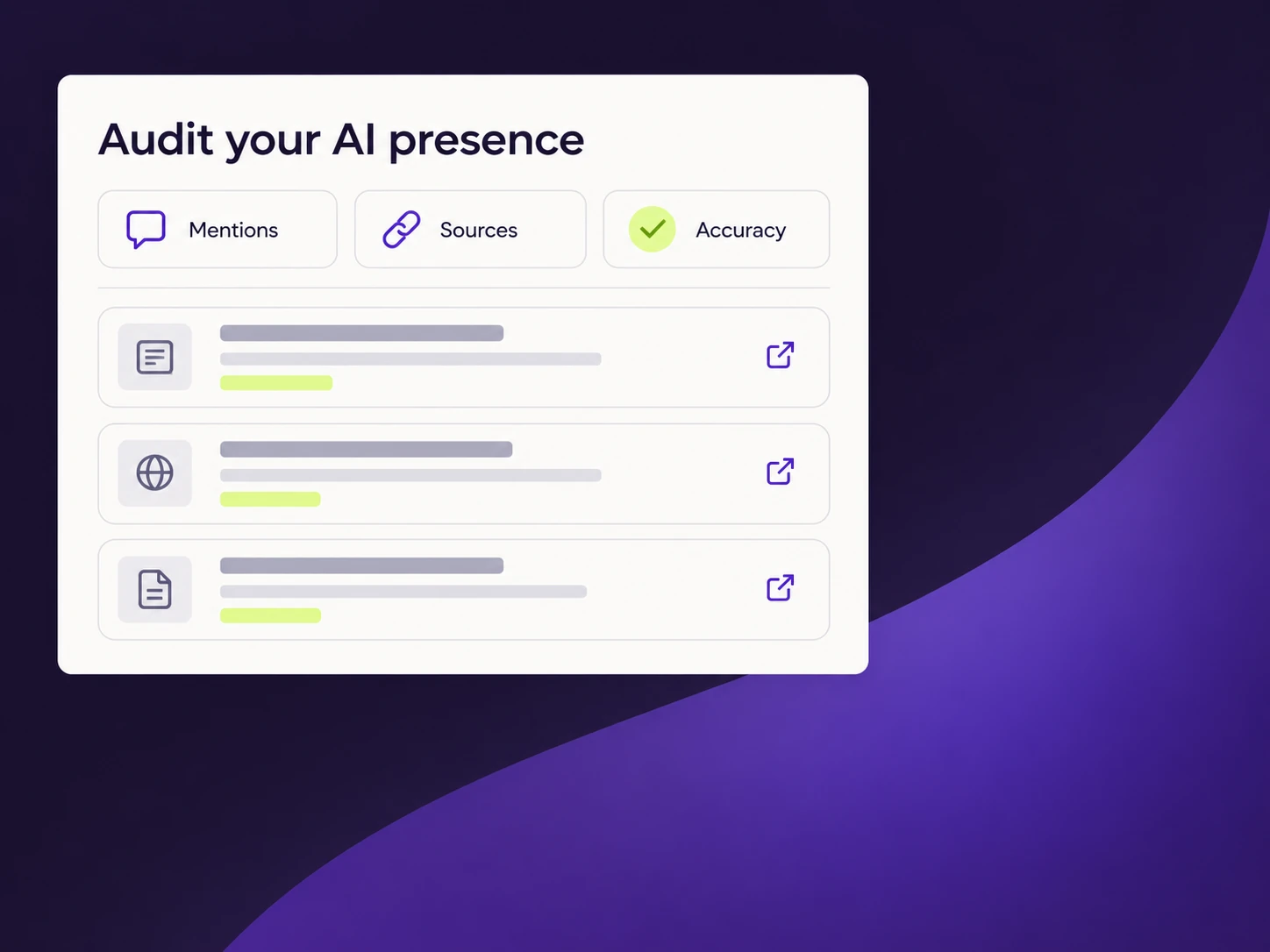 Audit your AI presence – search marketing illustration