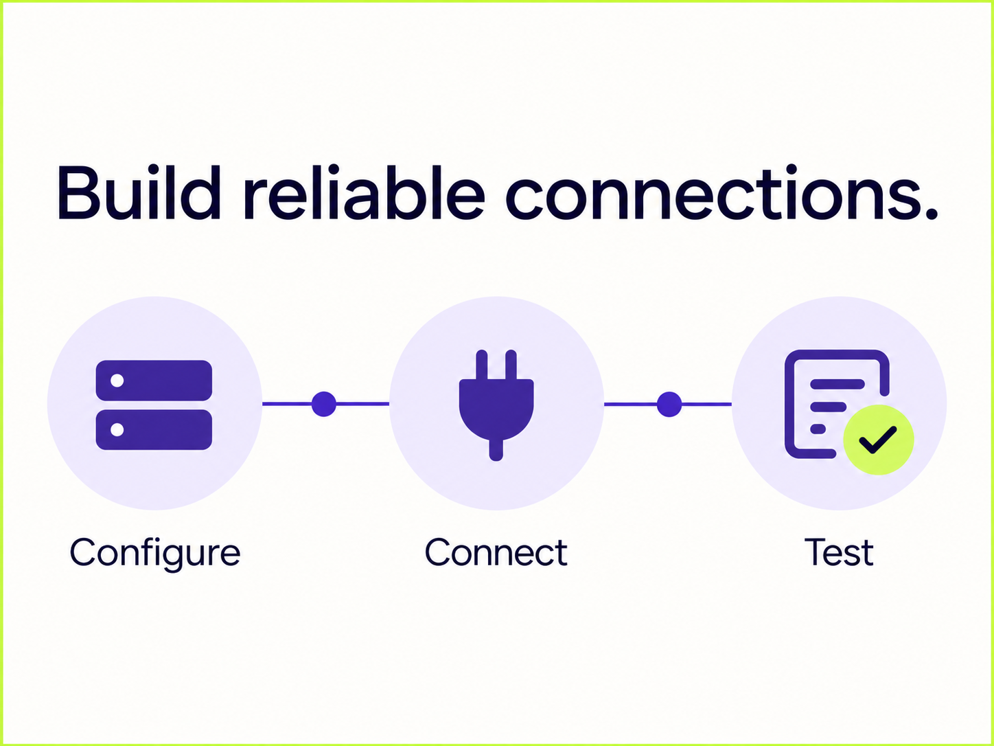 Build reliable connections – conceptual measurement illustration