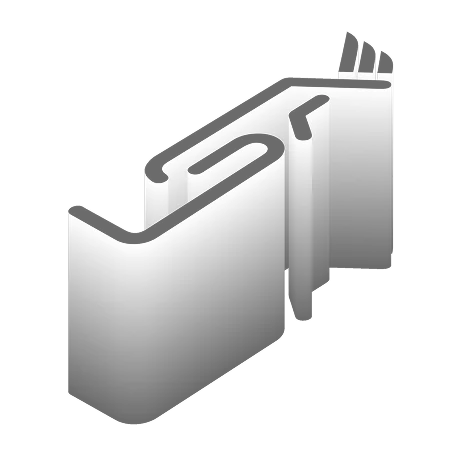 Stylized three-dimensional white letters L, S, and A on a black background.