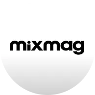 Mixmag logo in black text on a white circular background.