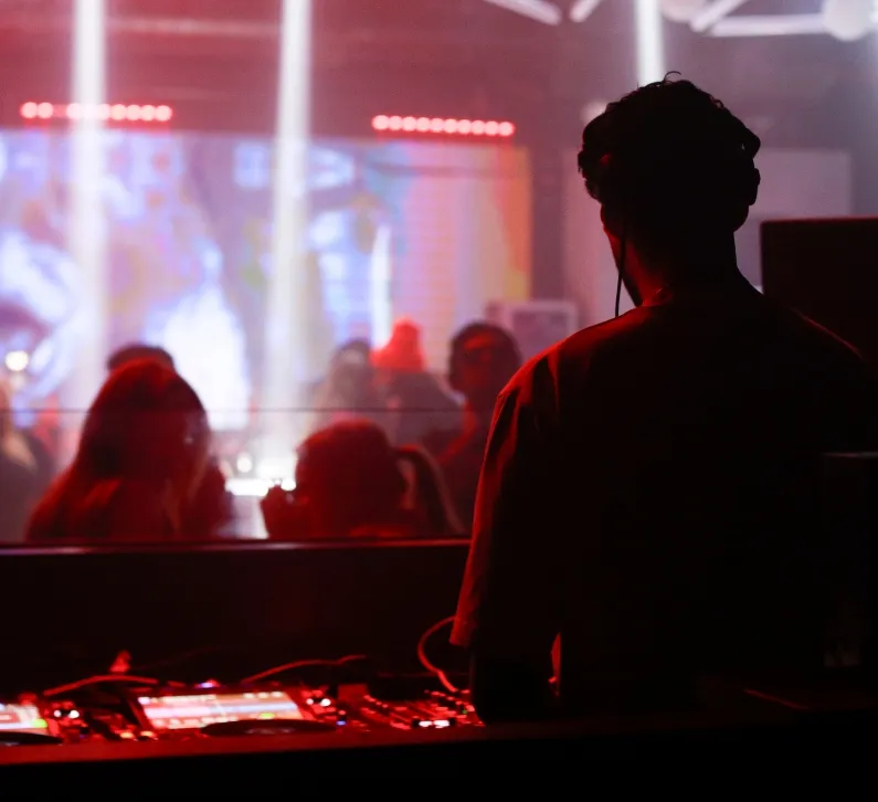 A music producer DJing for LSA Records