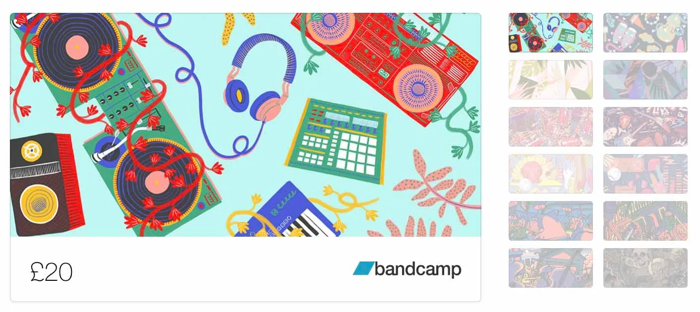 Bandcamp Gift Voucher for buying music including vinyl records and music for DJing 2025