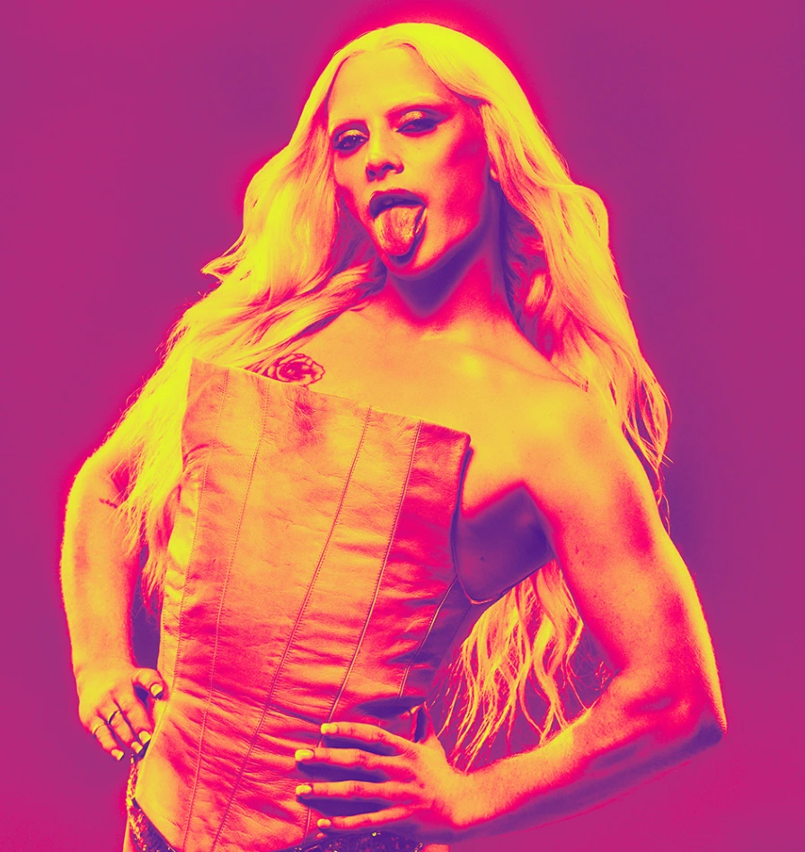 Press photo of drag queen DJ Bimini