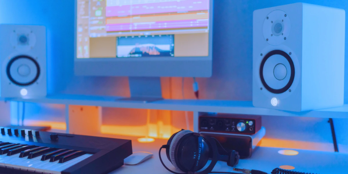 An impressive music production studio at London Sound Academy