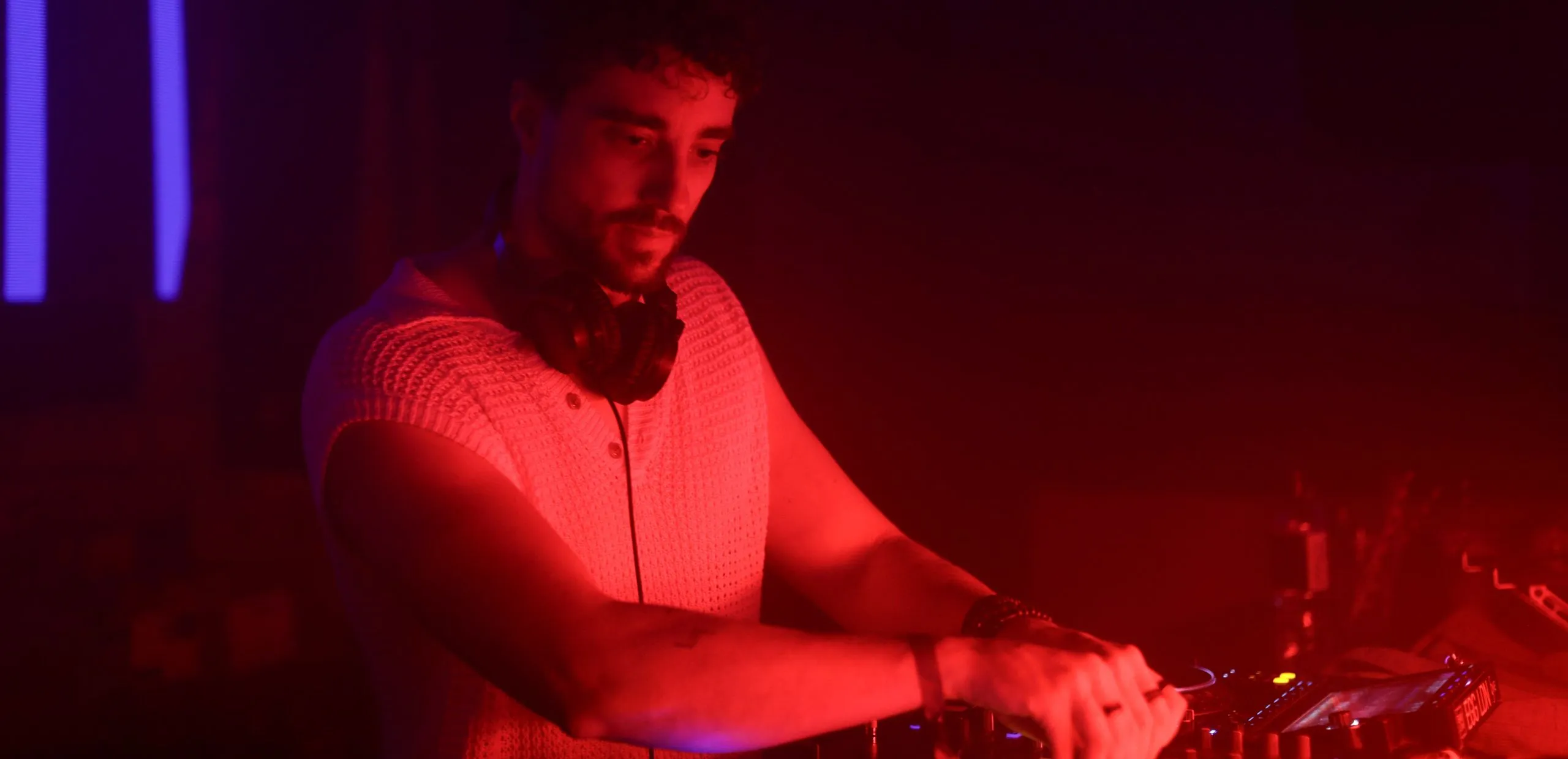 A DJ performs at a music conference