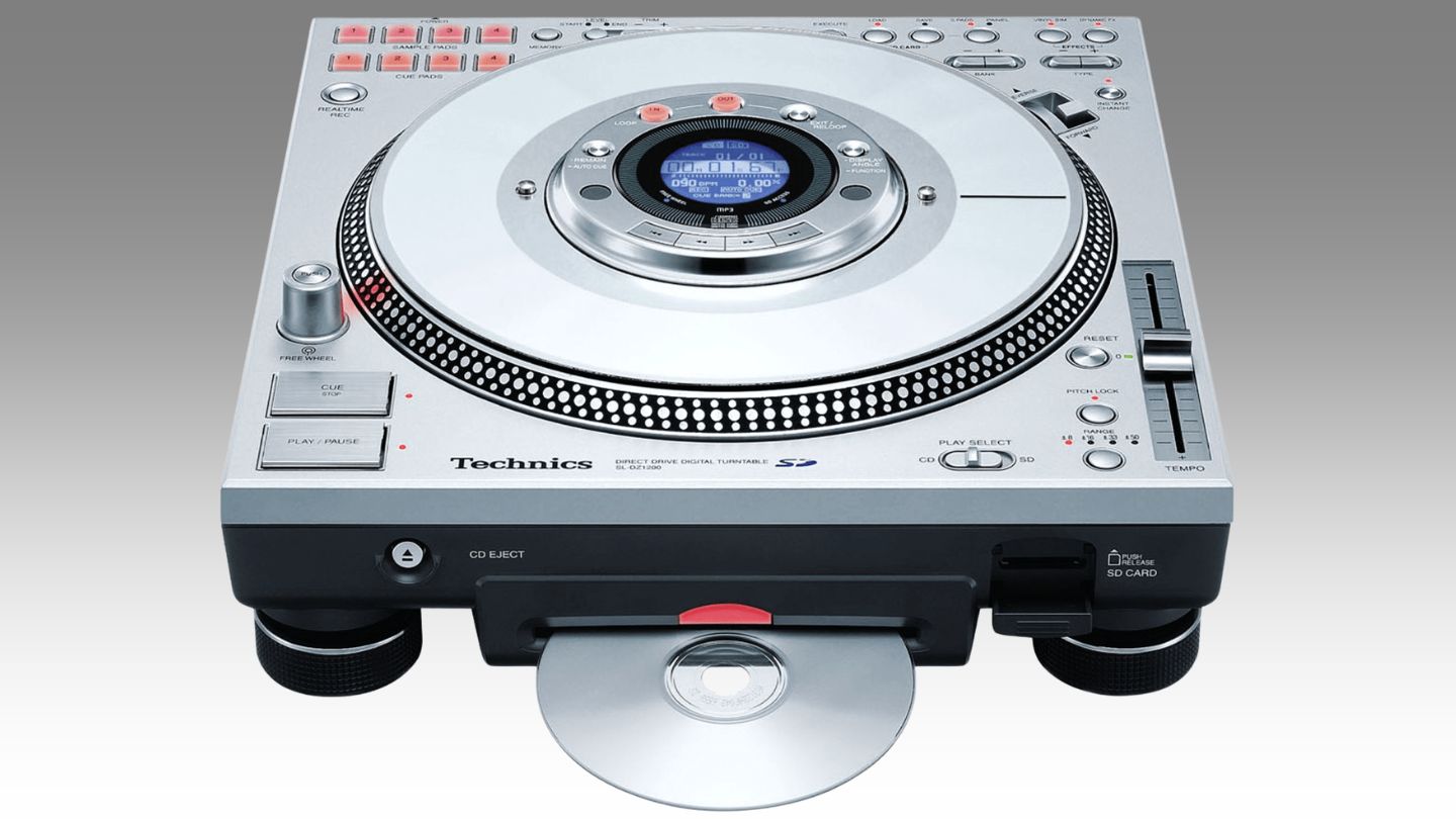 Front view of the Technics SL-DZ1200 digital CDJ player