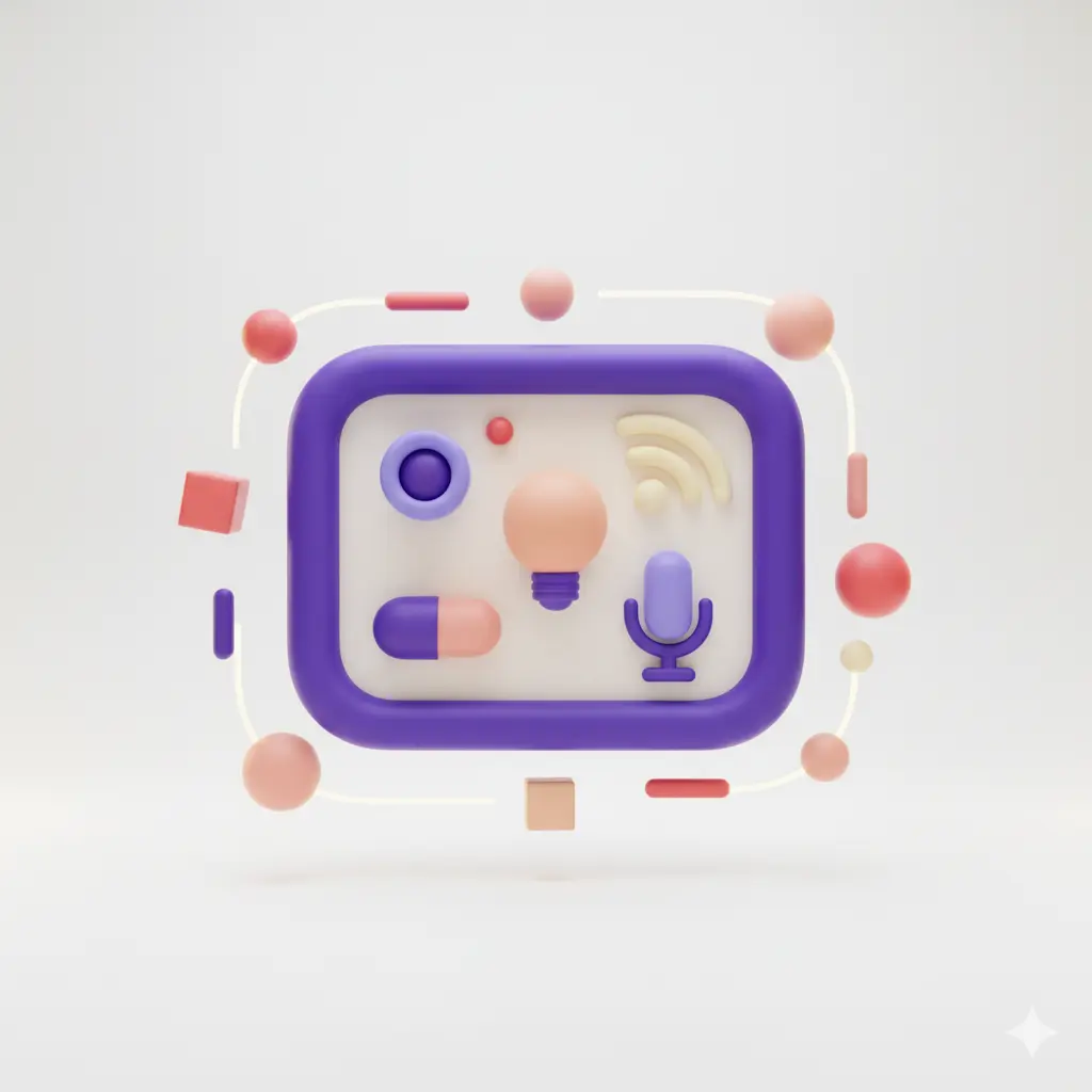 3D laptop scherm met videogesprek icoon voor online sollicitatiegesprek voorbereiding