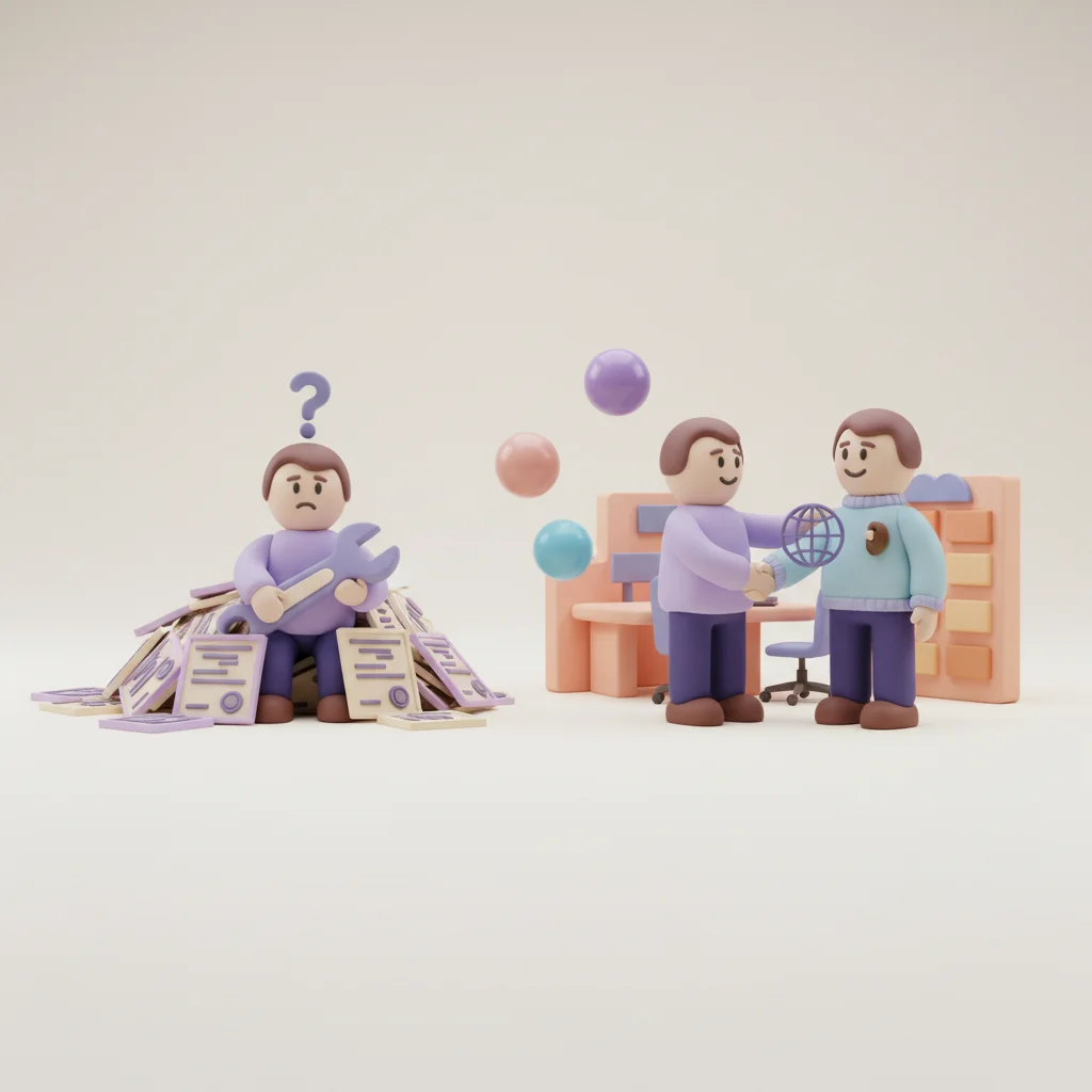 Professional transformeert van technische focus naar culturele aansluiting, symboliseert Nederlandse sollicitatiecultuur