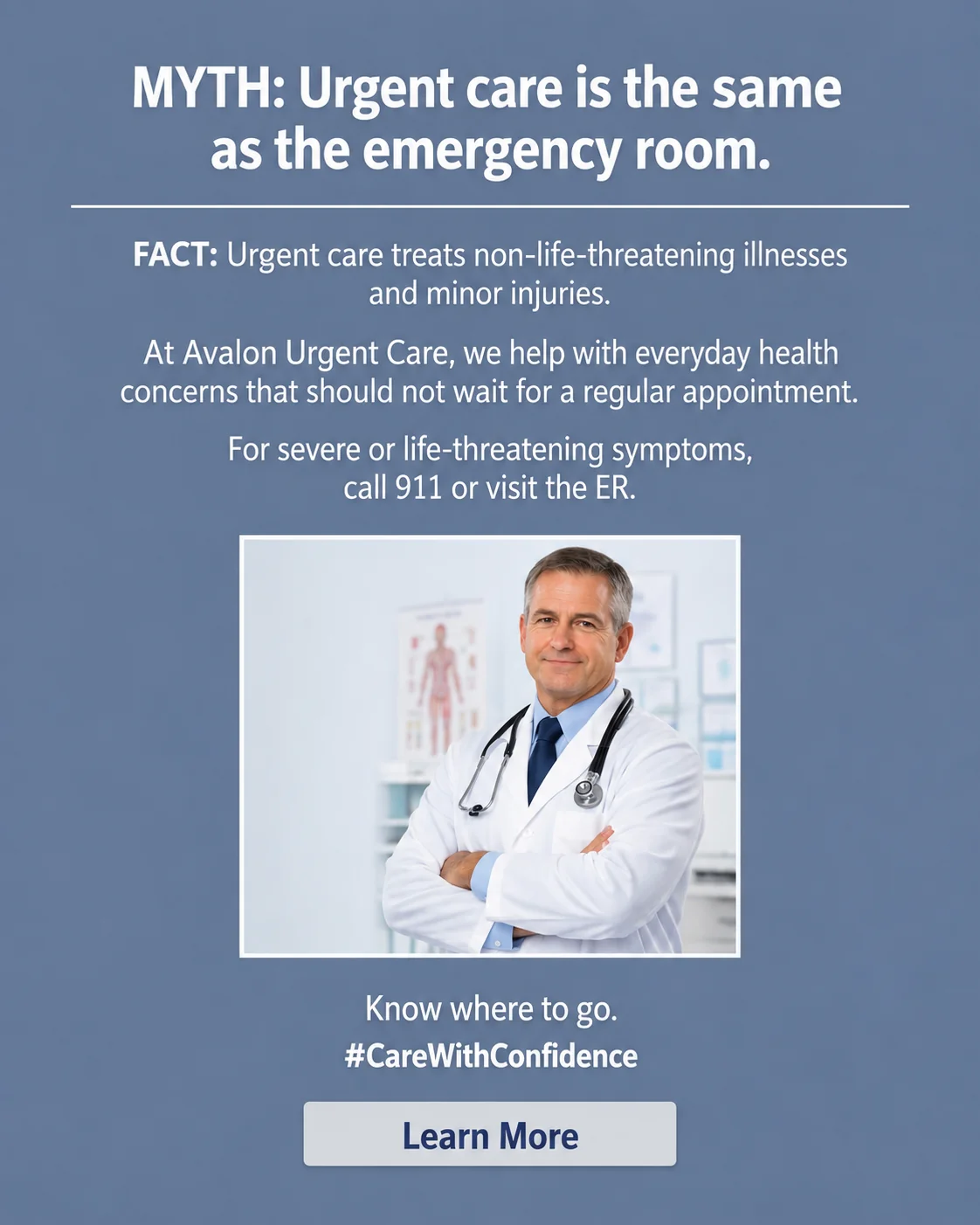 Before Zapli: generic healthcare brand social post, 4 of 9