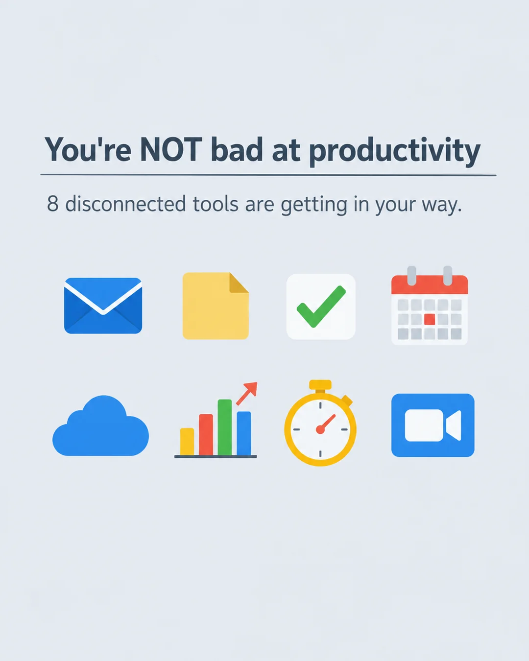 Before Zapli: generic tech brand social post, 1 of 9