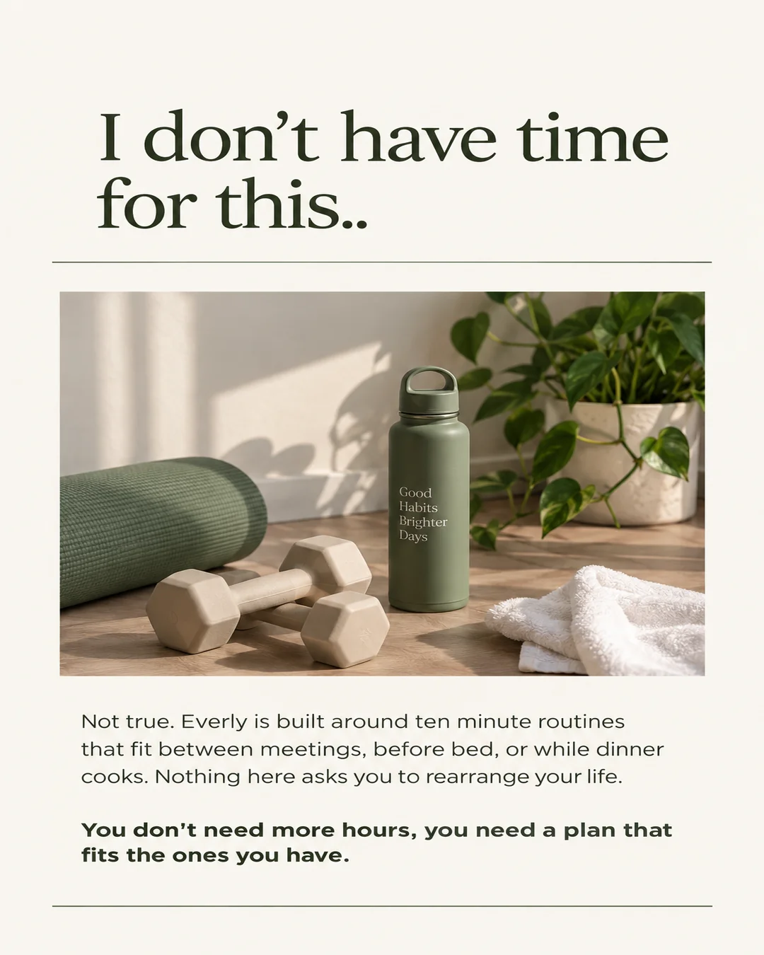 Before Zapli: generic wellness brand social post, 5 of 9