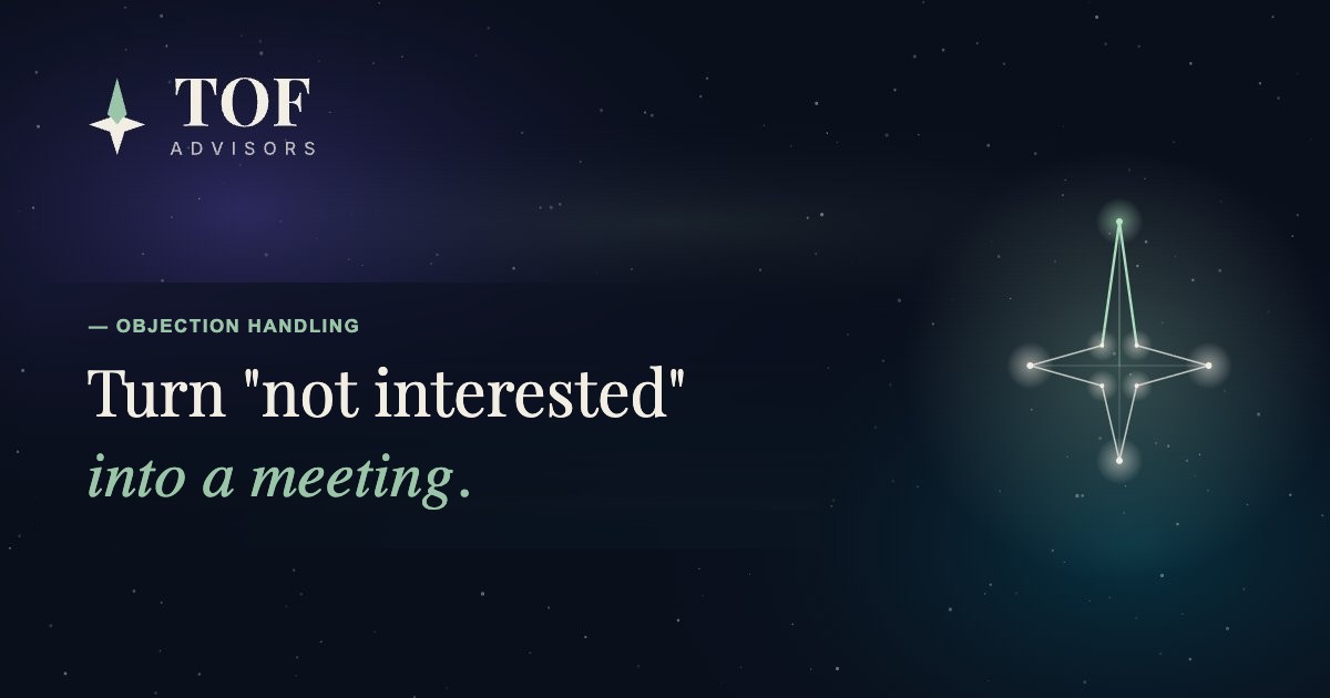 Turn not interested into a meeting