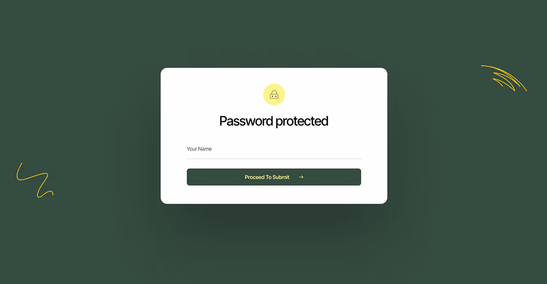 Password protected page preview