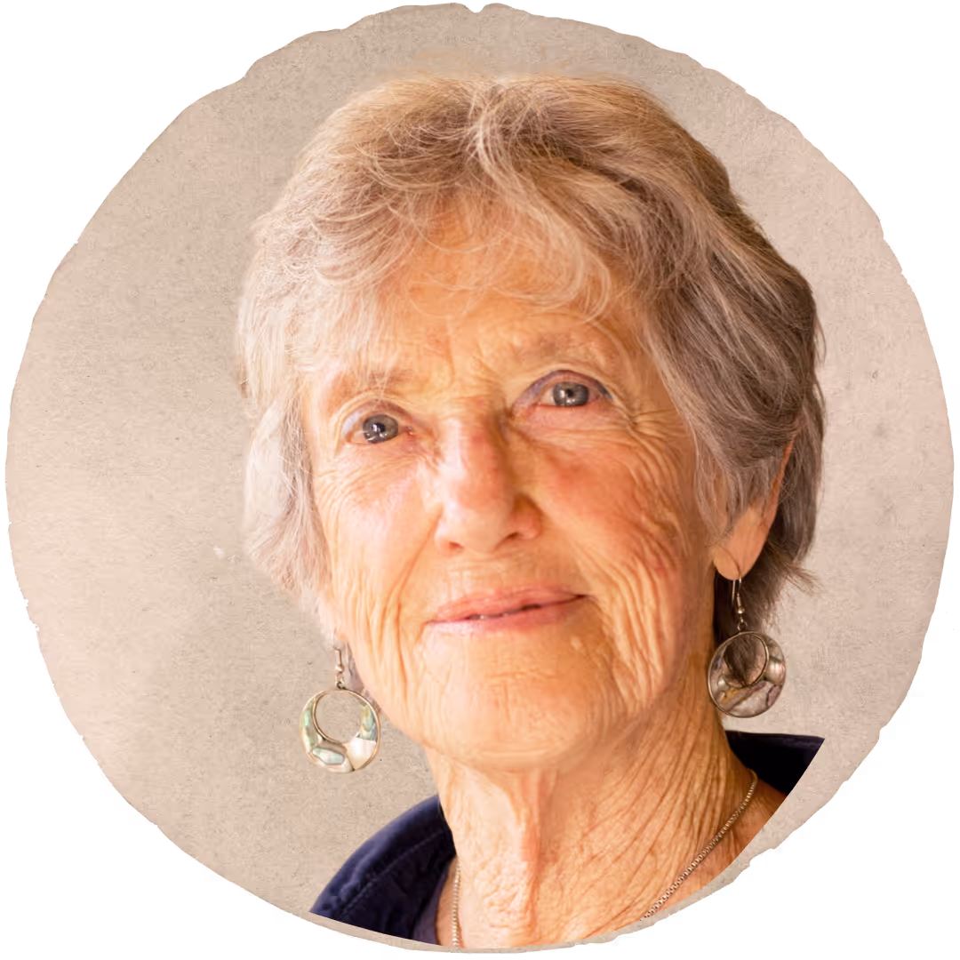 a headshot of Joanna Macy