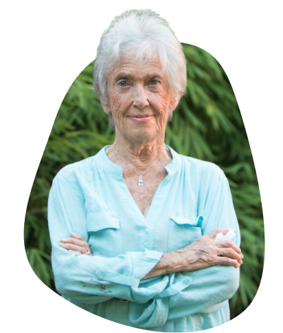 a headshot of Joanna Macy