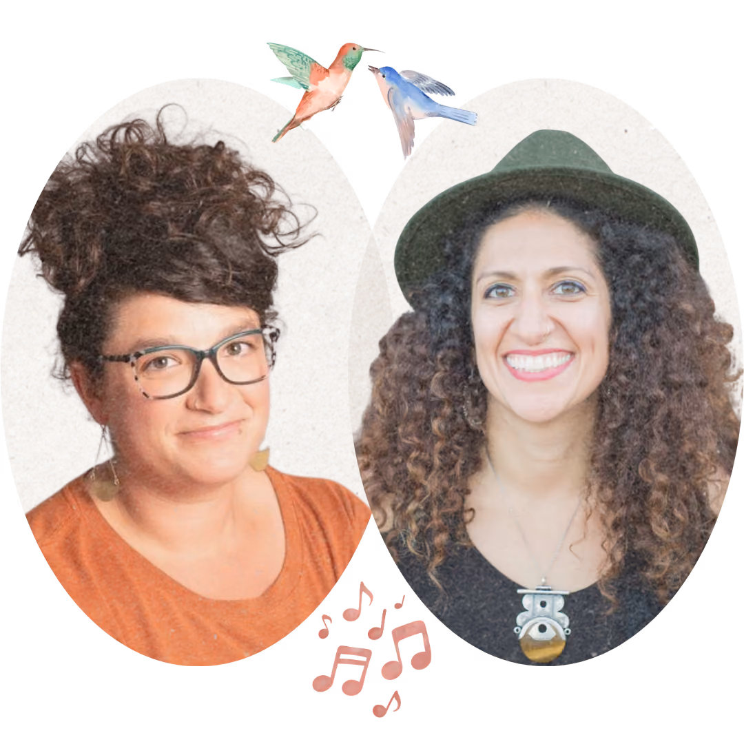 a headshot photo of Arina Partridge and Lydia Violet