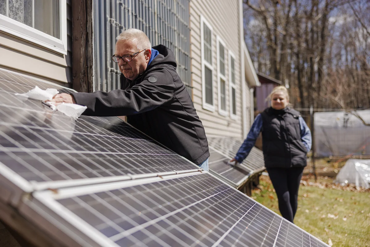 seniors with solar panels