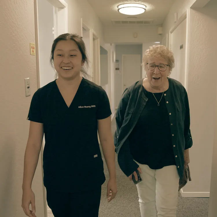 Dr. Huang and patient at Concord Heritage Dental