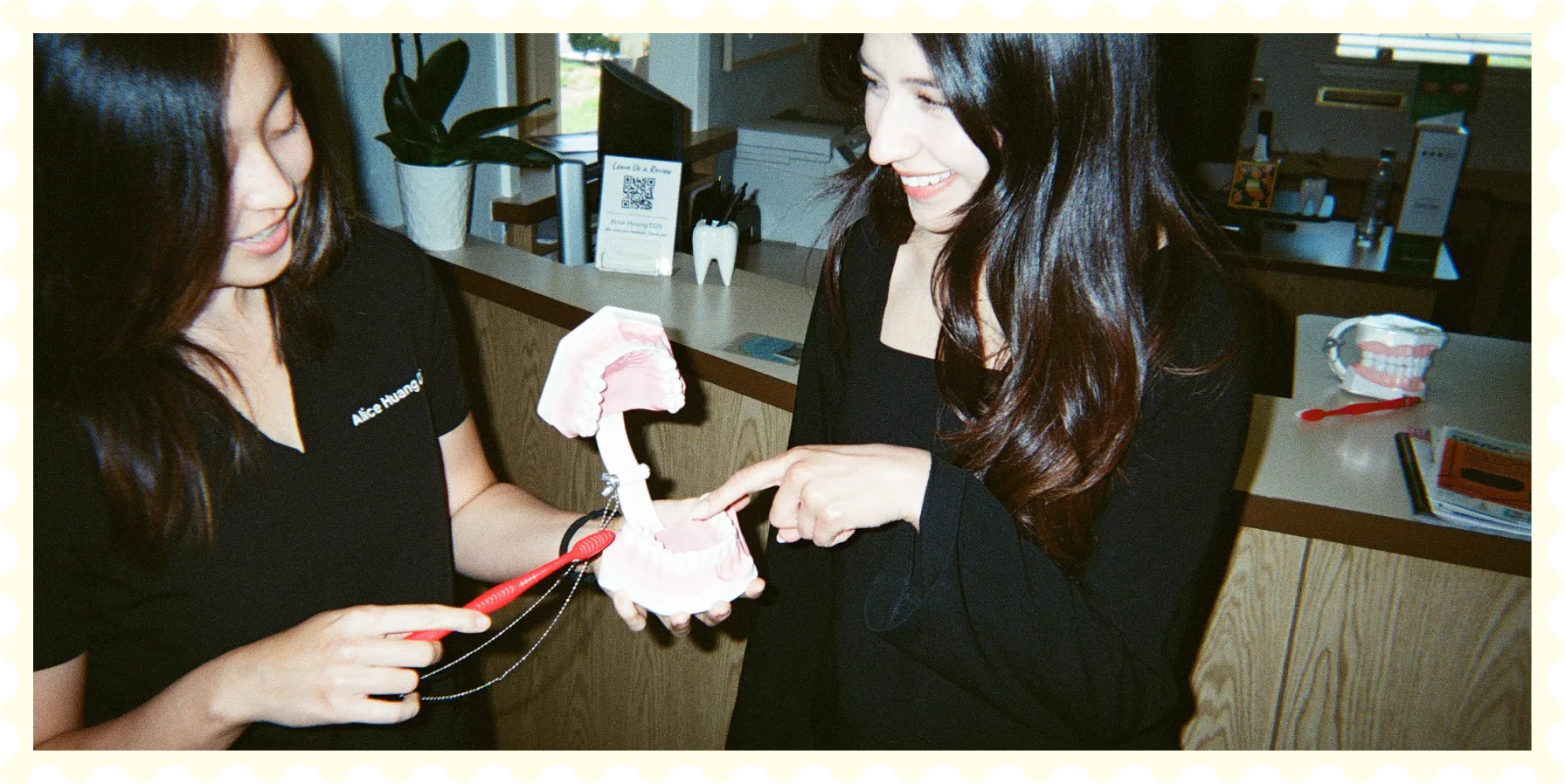 Dr. Huang and patient at Concord Heritage Dental