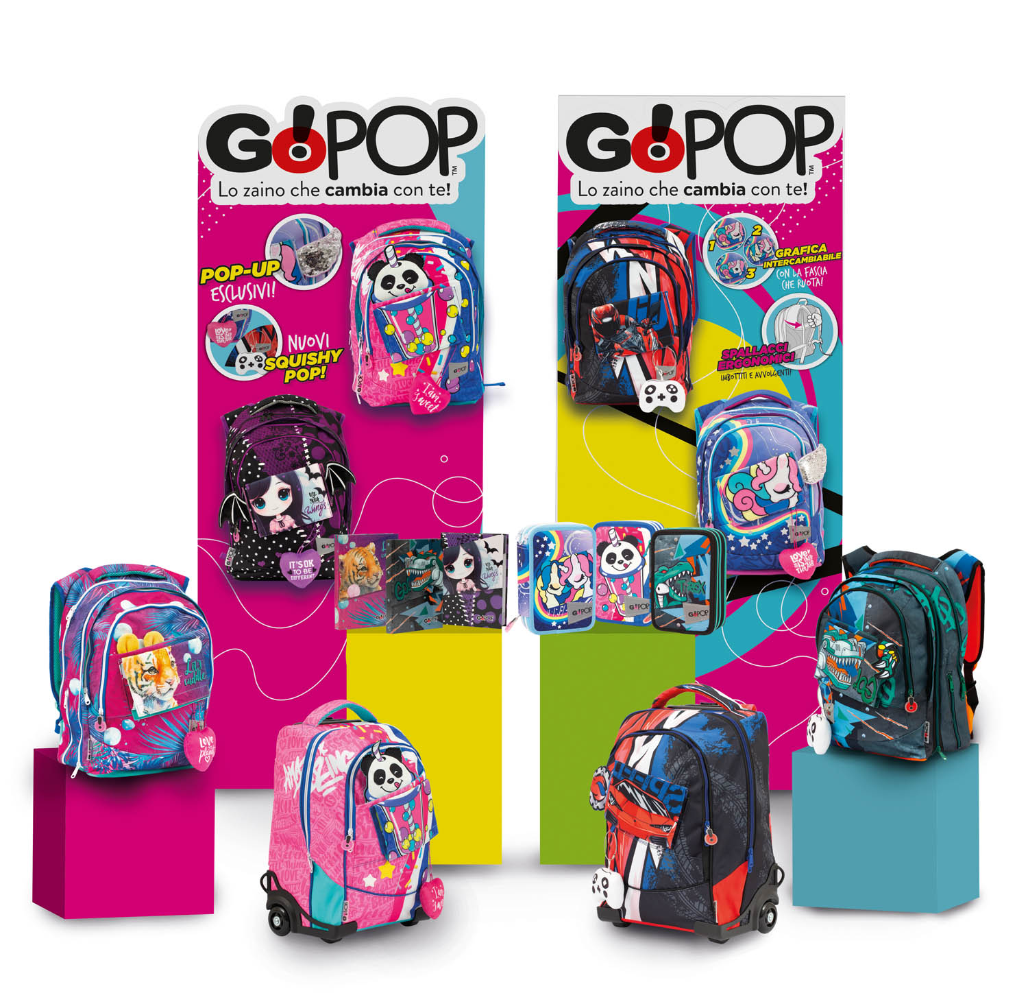 Materiale POP vetrina linea scuola GoPOP