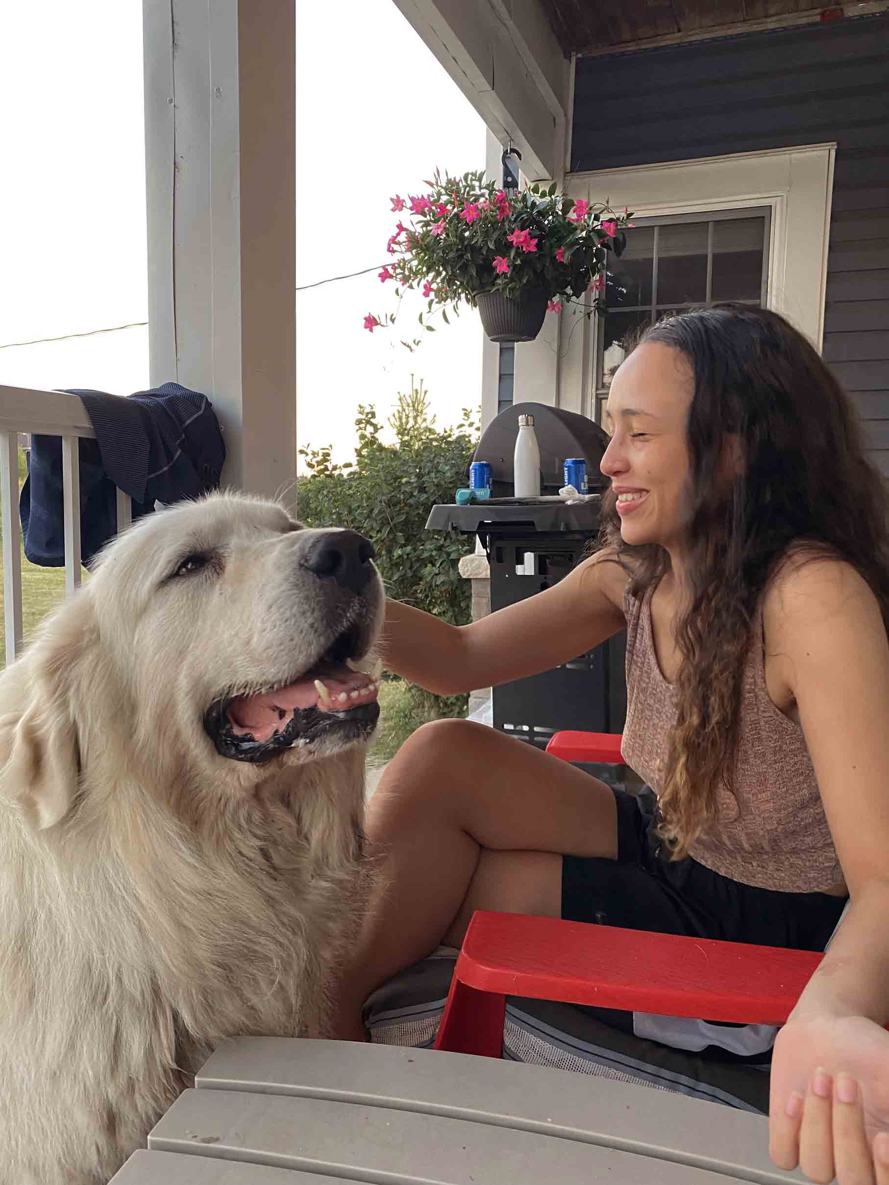 Me and Daisy, big white dog.