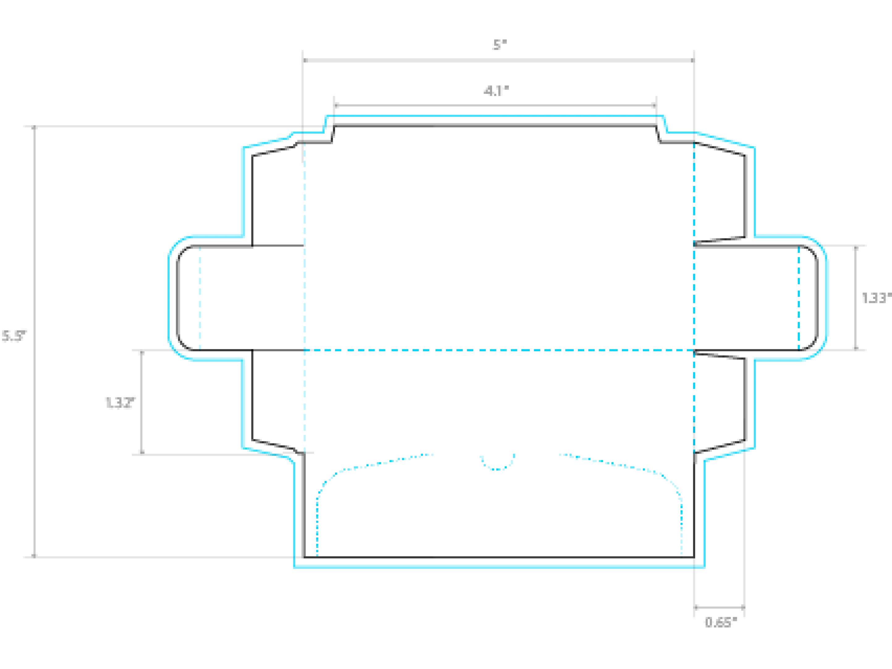 die cut for the mini boxes that sit within the display box