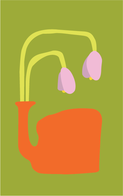 Illustration of flowers starting to wilt from the mental health zine