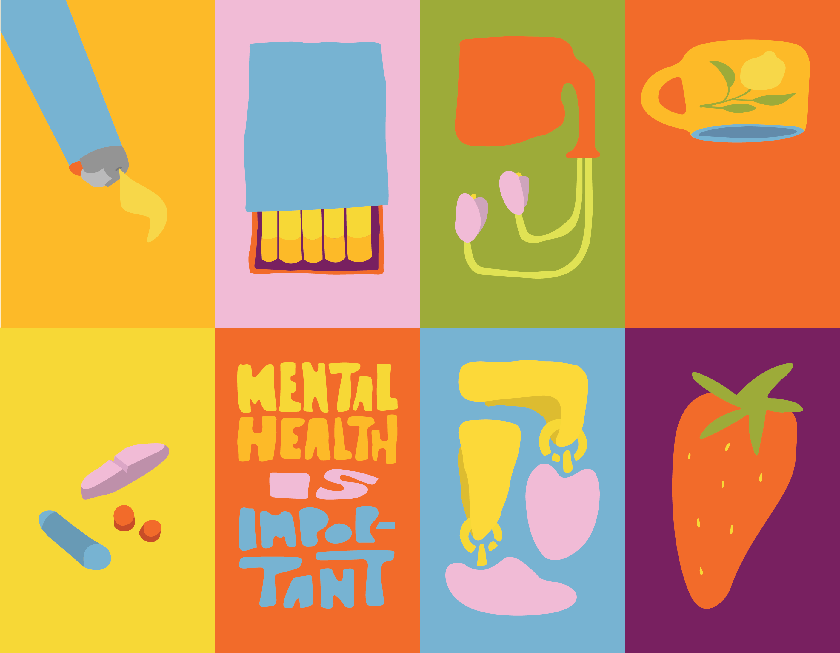 Pinned image for World Issue Zines project, showcasing the illustrations