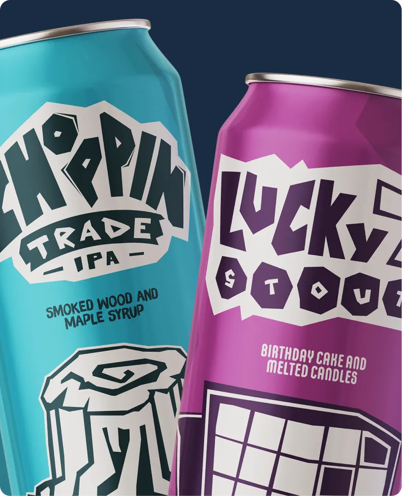 Image of beer can design on a beer can