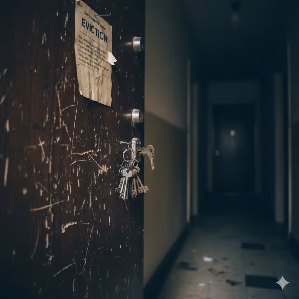 Single-story desert home with warm lights at sunset, featuring gravel yard and desert plants.
