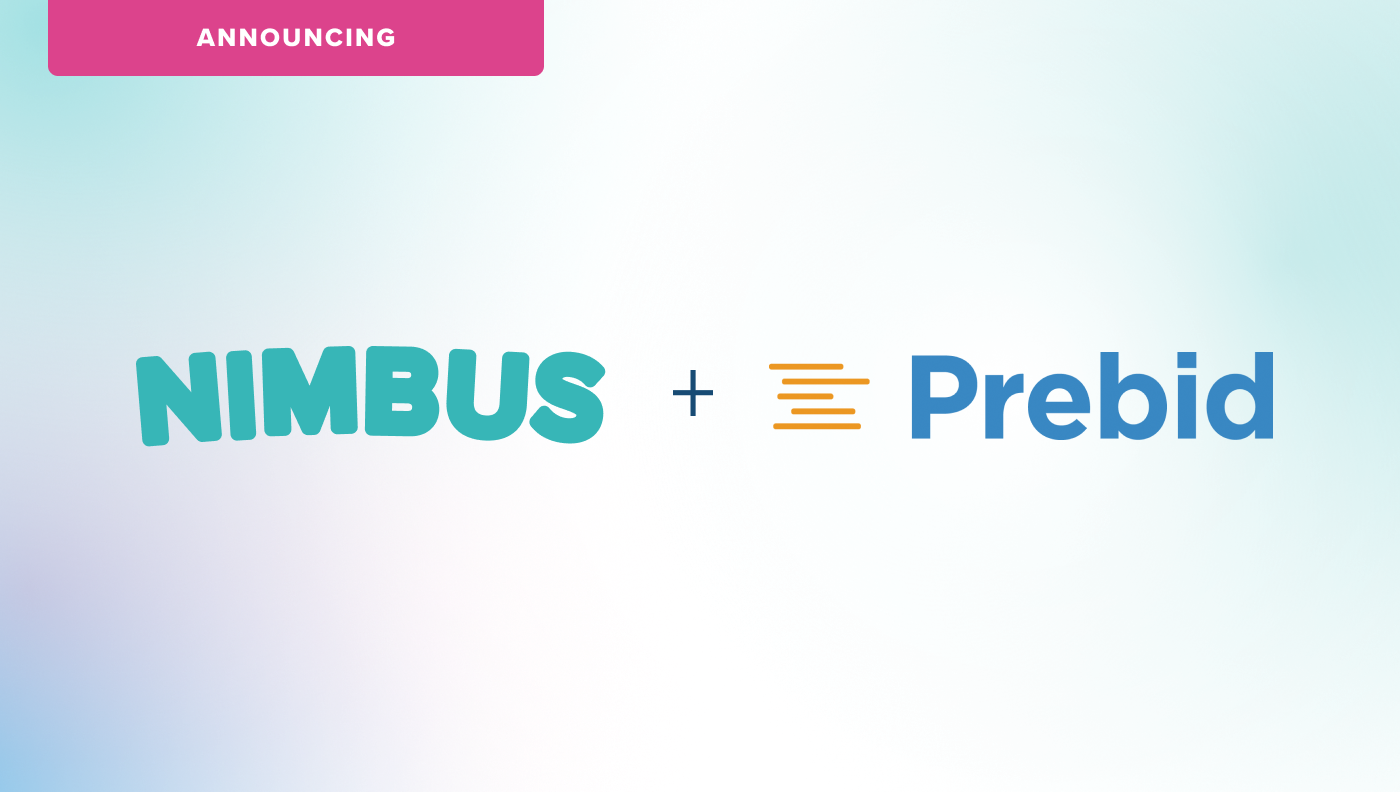 Nimbus and Prebid logos announcing Prebid Server demand on Nimbus