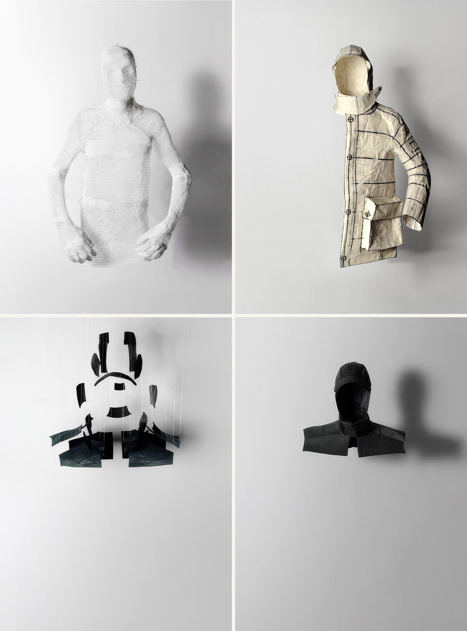 A construction that could be finished inside a single project. Image Credit: Stone Island, Modular Anatomy, Autumn Winter ’008–’009. Designed by Aitor Throup. Development studies and press material. Courtesy Stone Island.