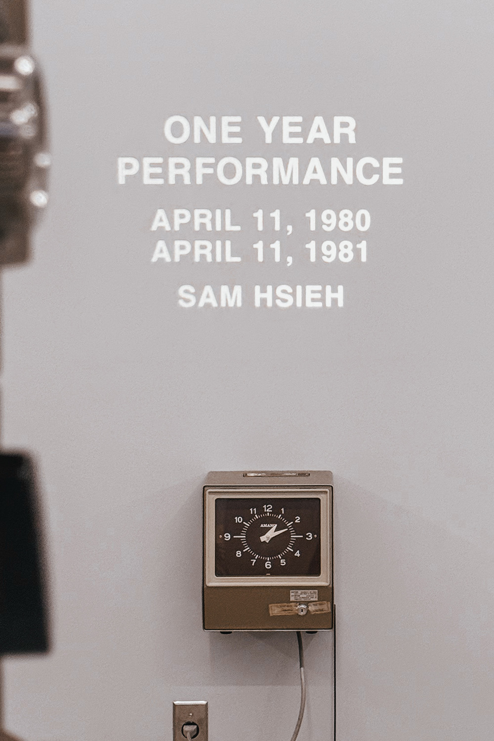 A rule begins before the year does. Image Credit: Tehching Hsieh, One Year Performance 1980–1981 (Time Clock Piece), 1980–81. Installation view, Dia Beacon, 2025–27.