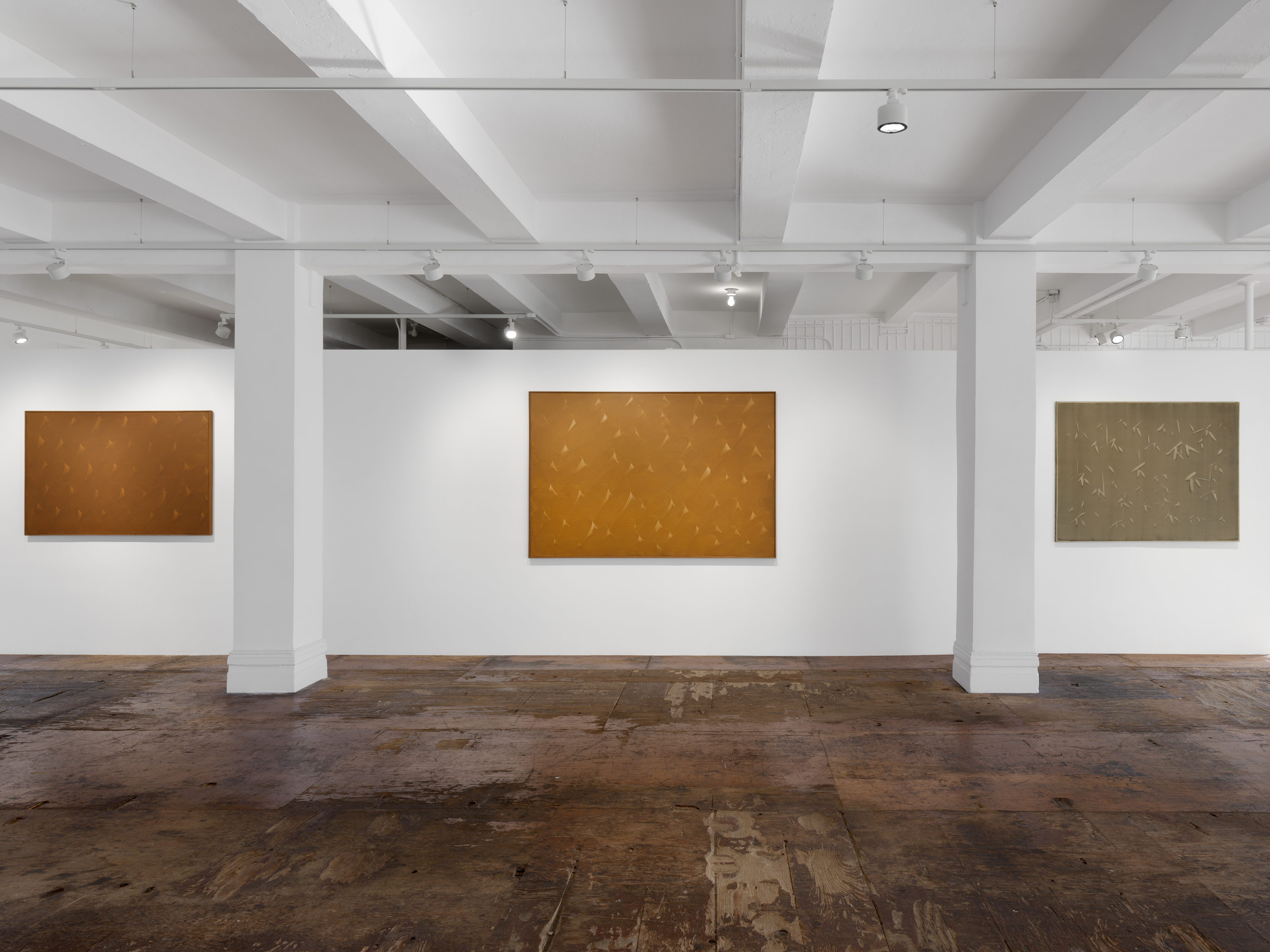 Here the marks begin to lose their separateness. Image Credit: Installation view, The Irreducible I, Kiang Malingue, 2026. Photo: Dan Bradica.
