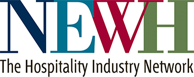 Logo of The Hospitality Industry Network with the letters NEWH in blue, red, and green.