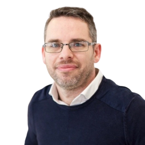 [headshot] image of satisfied student using a laptop