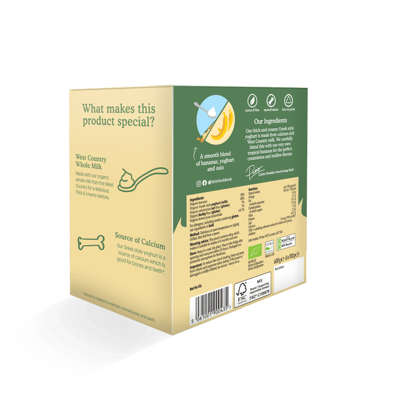 West Country Whole Milk yogurt packaging highlighting organic ingredients and benefits.