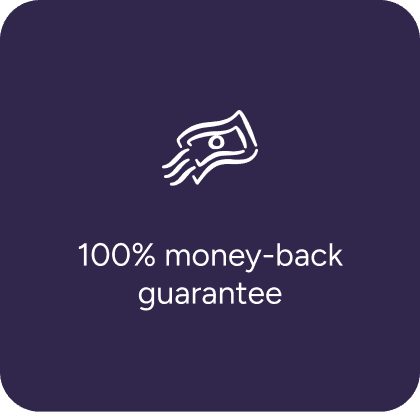 100% money-back guarantee
