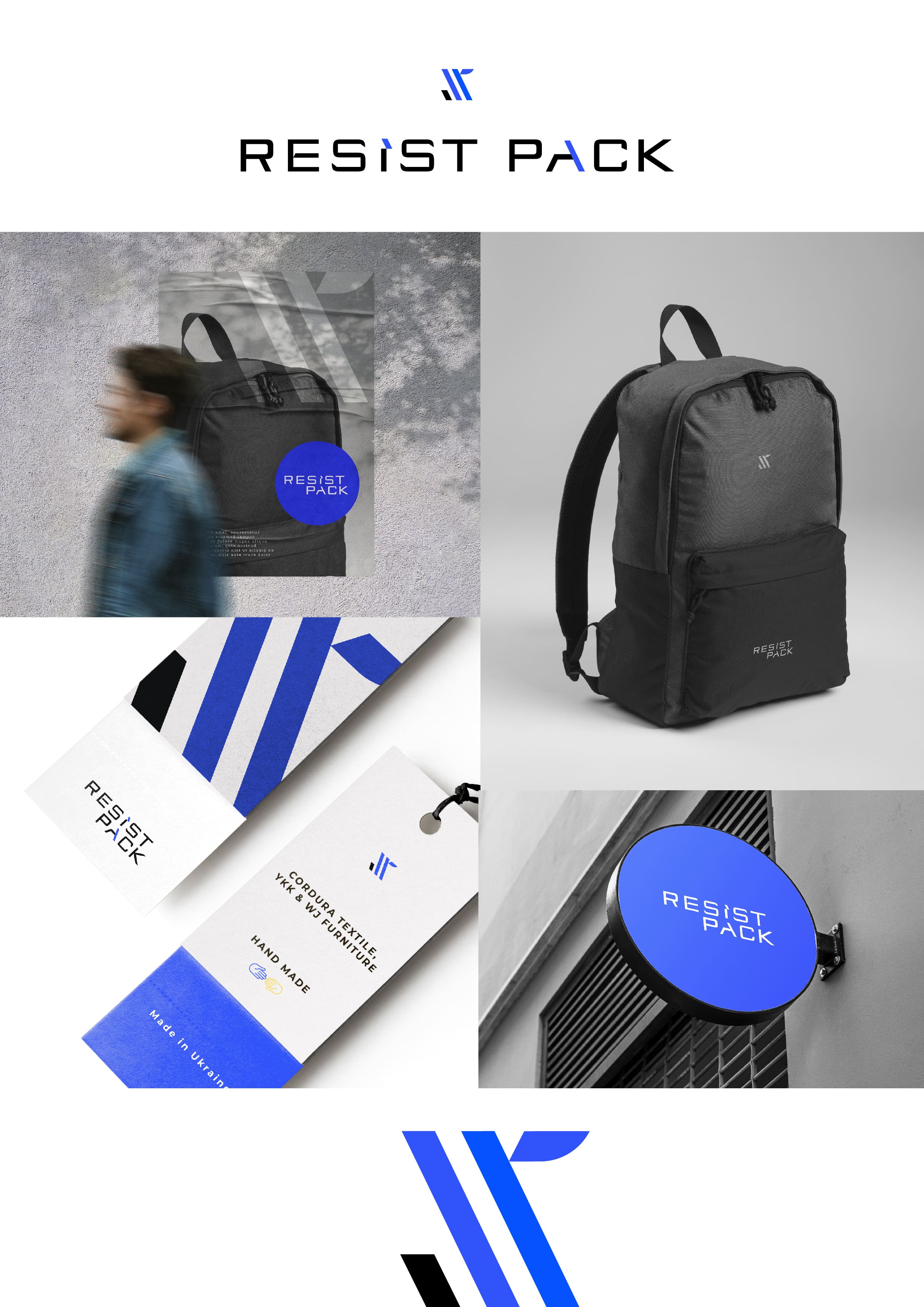 Image of the branding for a backpack company.
