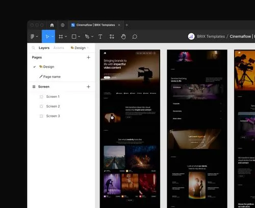 Cinemaflow - Figma File Included - Ultimate Video Agency Webflow Template