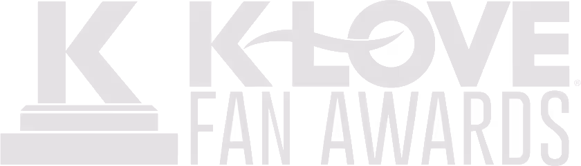 K-LOVE Fan Awards logo in white text with stylized K and awards icon.