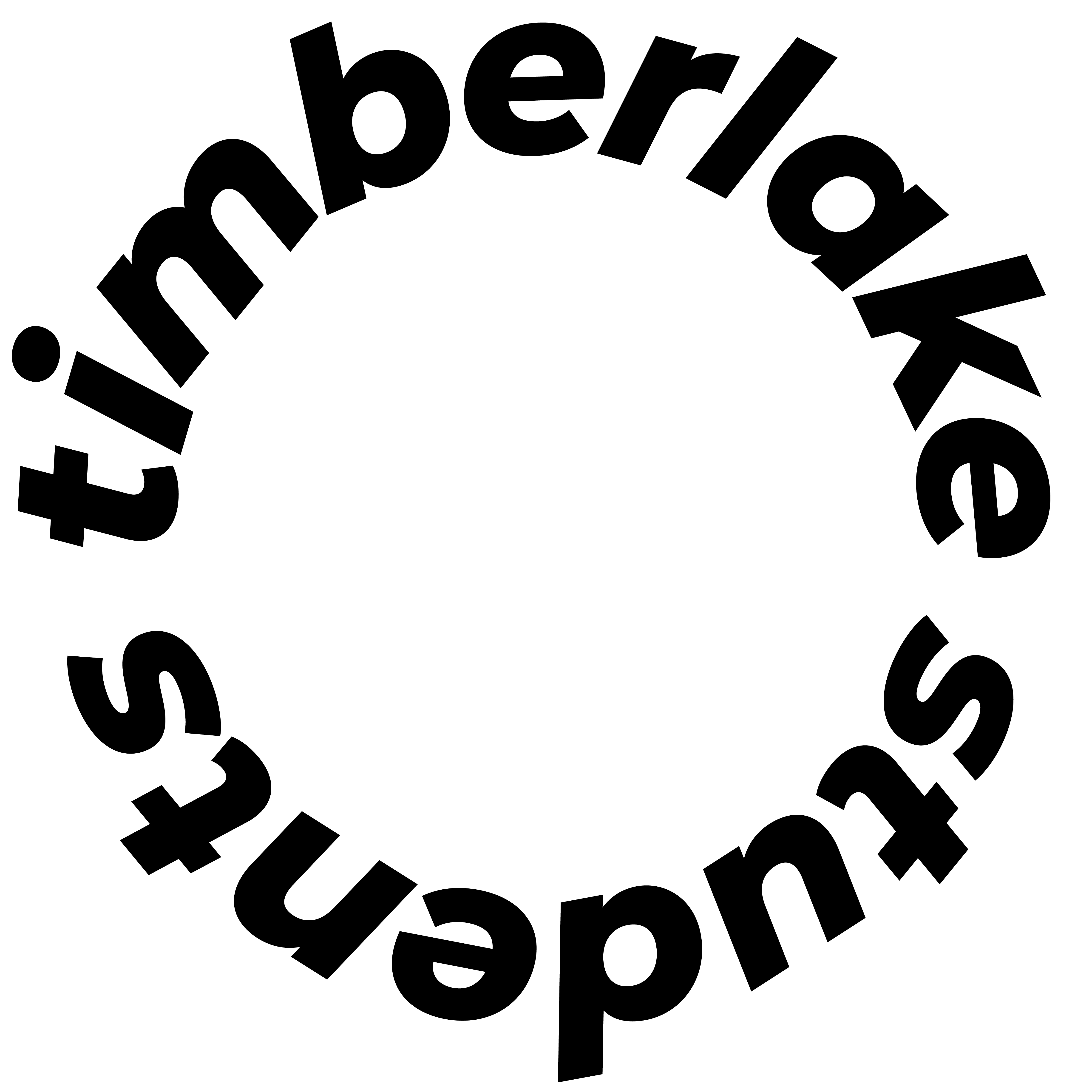 A circle of text saying Timberlake Students