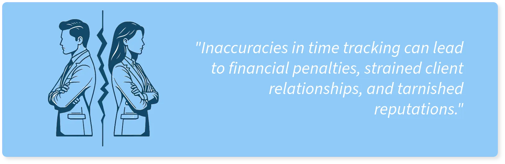 A man and woman stand back-to-back, with a schism between them. 