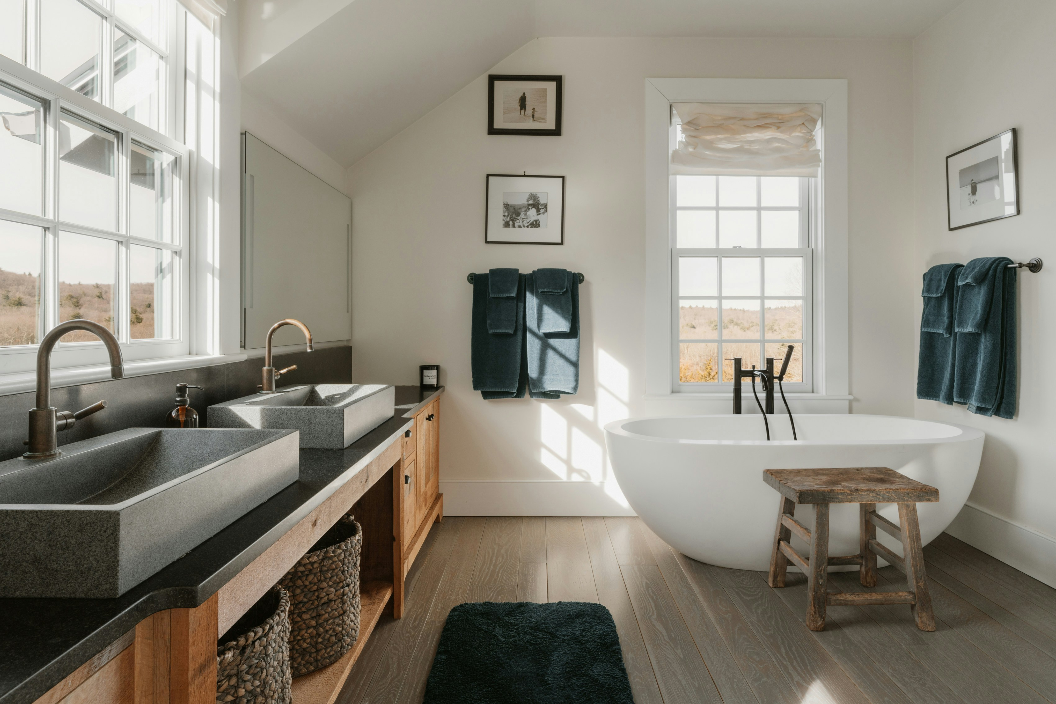 Bathroom with a soaking tub