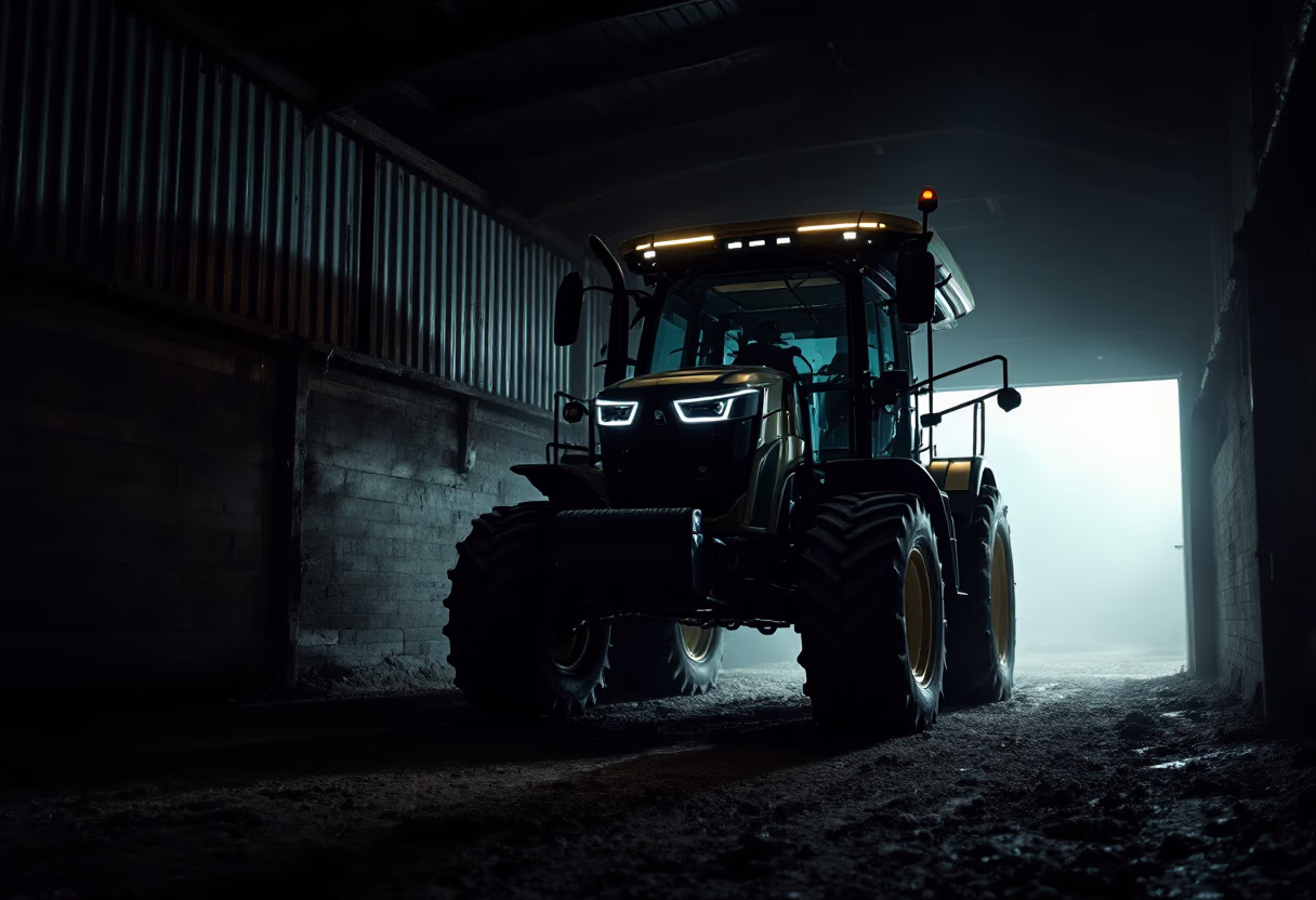 image of agricultural technology usage in a barn