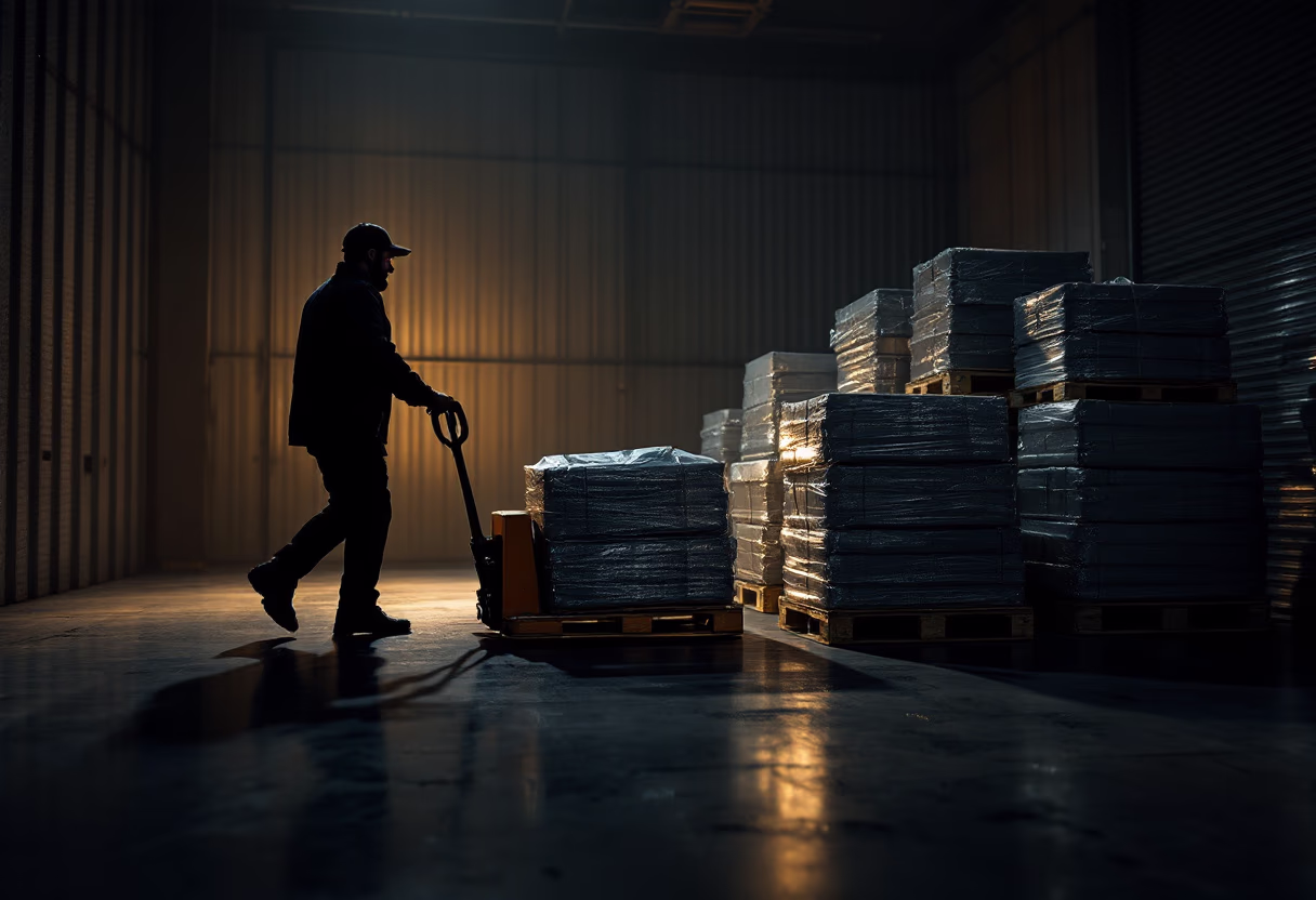 image of loading cargo (for a trucking company)