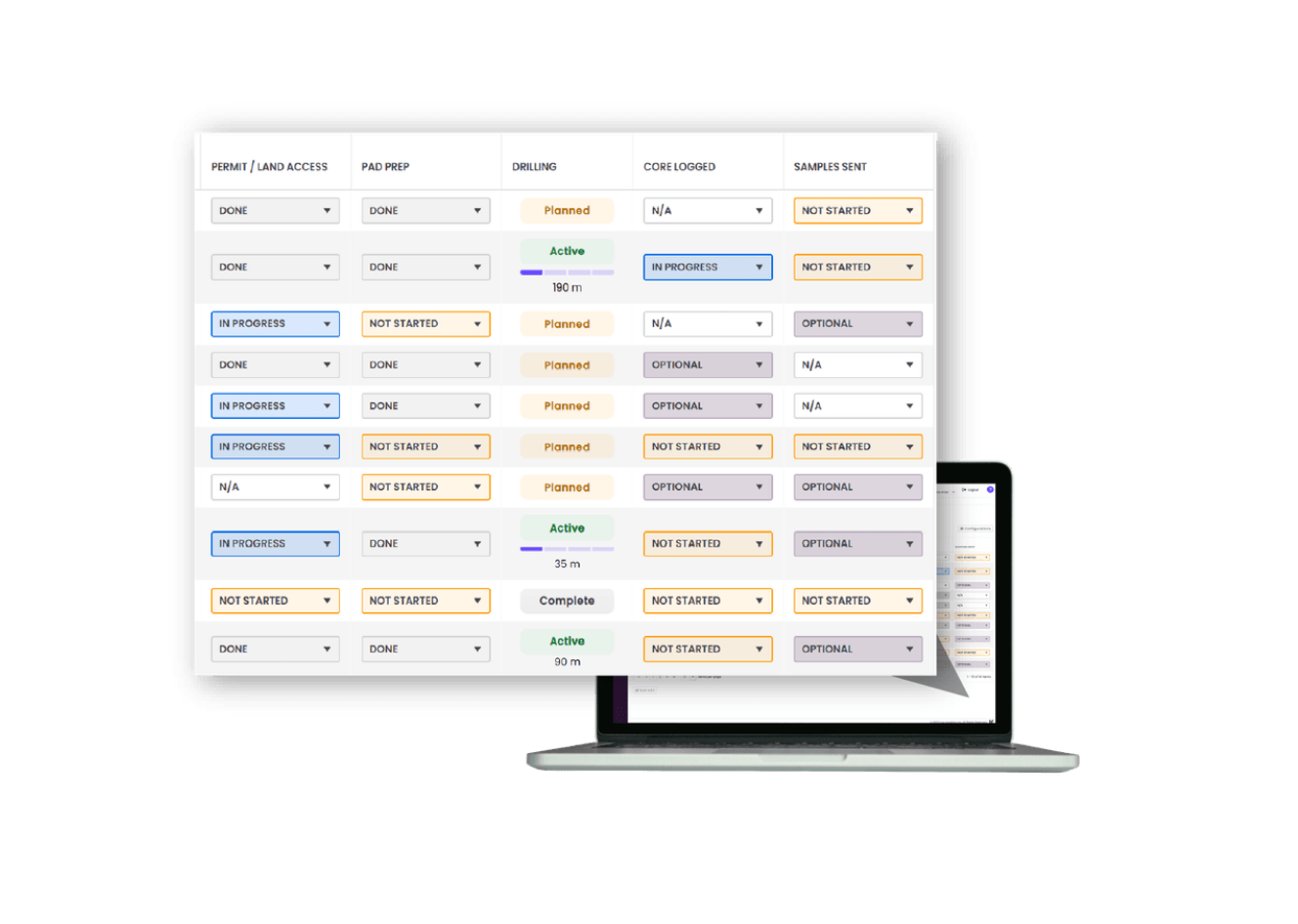 KruxLog features Advanced Core Recovery on tablet